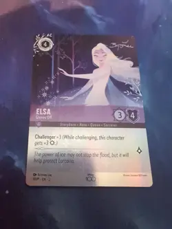 Disney Lorcana D 100 Elsa Gloves Off 19/P1 Promo Foil - Image 1