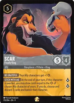 Scar Finally King 175/204 Fabled Disney Lorcana - Image 1