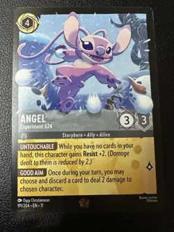 Disney Lorcana Card Angel Experiment 624 Legendary Winterspell - Image 1