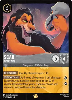 Scar Finally King 175/204 Fabled Disney Lorcana - Image 1