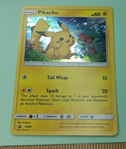 Pokemon Pikachu SM86 SM Black Star Promo Holo Trading Card TCG - Image 1