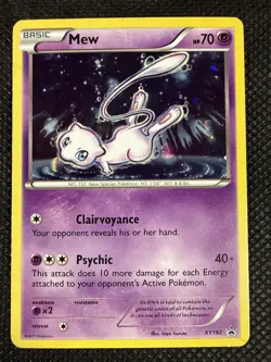 Pokemon TCG Mew XY192 Promo Holo Basic Psychic Card XY Set English 2017 - Image 1
