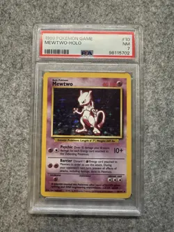1999 Pokemon Base Set Mewtwo Holo #10 - PSA 7 NM - Vintage WOTC Holographic Card - Image 1