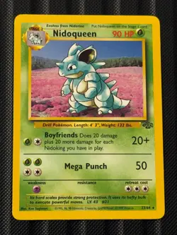 Nidoqueen 23/64 Jungle Unlimited Non Holo Rare Vintage Pokemon Card - Image 1