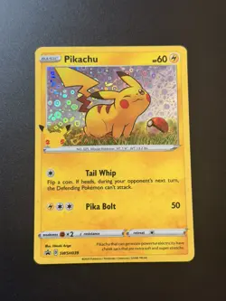Pokemon Pikachu SWSH039 Sword & Shield Promo Holo Basic 60HP Card 2020 LP - Image 1