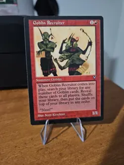 MTG Goblin Recruiter Visions Regular Card - Image 1