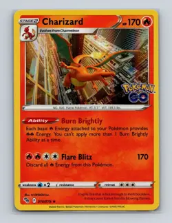 Charizard 010 2022 Pokemon Pokemon Go Holo Rare Card NM+ - Image 1