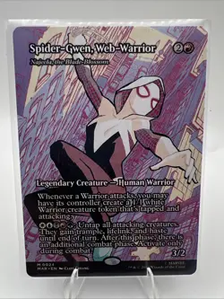 Magic the Gathering Spider-Gwen Web-Warrior Borderless Card #24 - Image 1
