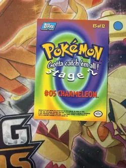 #05 Charmeleon - Topps Pokemon Movie Card Blue Label Non Holo E5 of 12 - NM - Image 2