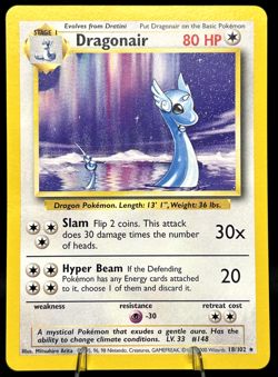 Dragonair 018/102 Base Set Regular - Pokemon Card - LP (Corners) - Image 1