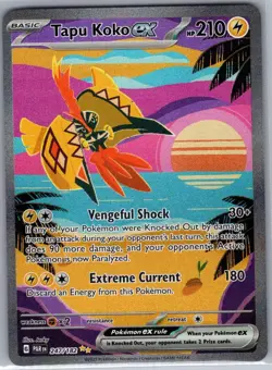 Tapu Koko ex 247/182 SIR SV04: Paradox Rift - Pokemon Card - NM - Image 1