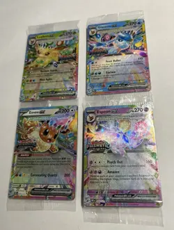 Pokemon Prismatic Evolutions Sealed Promo Card Lot Eevee Leafeon Glaceon Espeon - Image 1