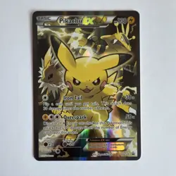 Pokemon Pikachu EX Full Art Promo Holo XY124 XY 130HP Trading Card - Image 1