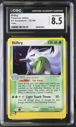 CGC 8.5 Shiftry 2003 EX Sandstorm 12/100 Holo Pokemon Card - Image 1