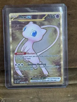 Pokemon Card Mew Ex Promo 205/165 Secret Rare Scarlet Violet Pokemon 151 Metal - Image 1