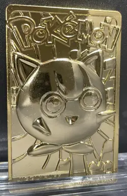 1999 Burger King BK Pokemon 23K Gold Plated Trading Card JigglyPuff - Image 1