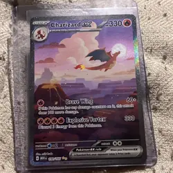 Pokemon Charizard EX 199/165 Scarlet & Violet 151 Sir Rare Holo Card MINT - Image 1