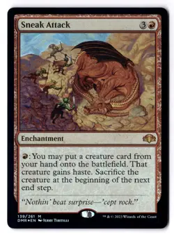 Sneak Attack NM* FOIL Dominaria Remastered ENGLISH 139/261 mtg -UnltdCards - Image 1