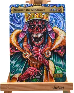 Nekusar the Mindrazer Alter MTG hand painted altered magic the gathering EDH - Image 1