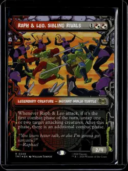 Raph & Leo, Sibling Rivals (Showcase) - 249 - Foil - TMT - NM - MTG - Image 1