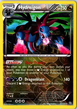Pokemon: Dragons Exalted Hydreigon (97) #97/124 - Rev Holo - NM Holo Rare .VO5 - Image 1