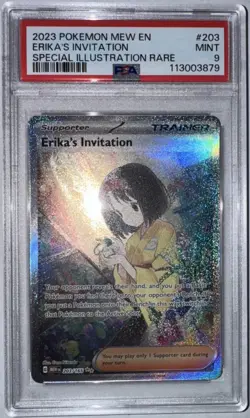 2023 Pokemon TCG Erika's Invitation 151 #203 PSA 9 - Image 1