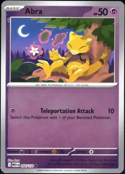 Abra 054/132 - Pokemon Mega Evolution Reverse Holo NM - Image 1