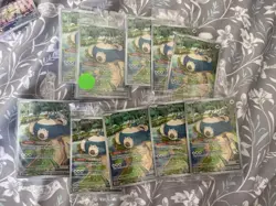 Pokemon Scarlet & Violet Snorlax ETB Promo Card SVP 051 Sealed, Lot of 10 - Image 1
