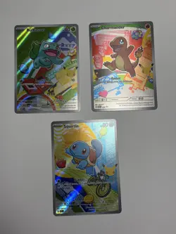 Pokemon Charmander, Squirtle, Bulbasaur 037, 038, 039 - First Partner 30th Gen 1 - Image 1