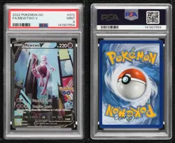 Mewtwo V Ultra Rare Pokemon Sword & Shield Pokemon Go PSA 9 MINT - Image 3