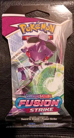 Pokemon Sword & Shield 08 Fusion Strike Sleeved Booster Pack Genesect Art Work 820650809170 - Image 1