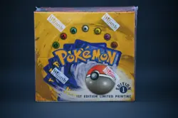 Pokemon 1st Edition Limited Printing Booster Box Factory Sealed in Acrylic Box - Image 1