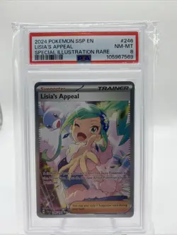 2024 POKEMON SURGING SPARKS 246/191 LISIA'S APPEAL SPECIAL ILL. RARE PSA 8 - Image 1