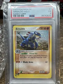 Pokemon TCG Armaldo EX Sandstorm Holo PSA 5 - Image 2