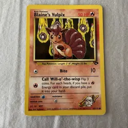 Pokemon Blaine's Vulpix Gym Challenge 66/132 Common Unlimited - Image 1