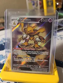 Pokemon TCG Alakazam 009 Me: Mega Evolution Promo Holo 140 HP Psychic Draw - Image 1