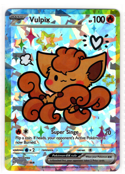 POKEMON - CHINESE DERP * VULPIX - CRACKED ICE FOIL HOLO - Image 1