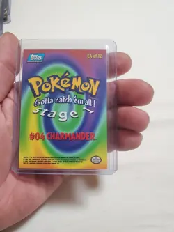 2000 Topps Pokemon TV Animation Edition Evolution Charmander E4 Blue Logo NM - Image 2