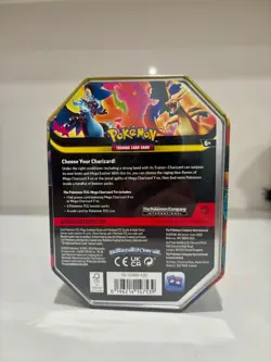 Pokemon Mega Charizard X ex Sealed Tin Box - TCG Mega Evolution Phantasmal Flame - Image 3