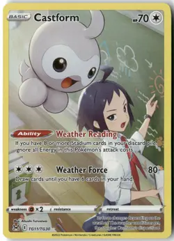 Castform, Pokemon SWSH11: Lost Origin Trainer Gallery Ultra Rare, TG11/TG30 NM - Image 1