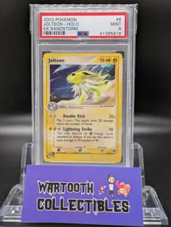 POKEMON 2003 JOLTEON HOLO #6 EX SANDSTORM PSA 9 - Image 1