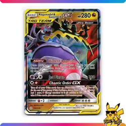 Pokemon TCG-Naganadel & Guzzlord GX Tag Team 158/236-Cosmic Eclipse Ultra Rare - Image 1