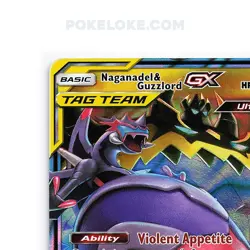 Pokemon TCG-Naganadel & Guzzlord GX Tag Team 158/236-Cosmic Eclipse Ultra Rare - Image 4