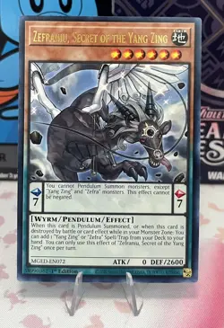 Yugioh - Zefraniu, Secret of the Yang Zing - Rare 1st Ed- MGED-EN072 - NM - Image 1