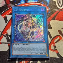 Yu-Gi-Oh! TCG I:P Masquerena Secret Rare Link Monster 1st Ed BLMR-EN085 - Image 1