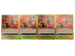 Flame Dragon King Playset - ST13-007 x4 - Starter Deck 13 - One Piece TCG - Image 1