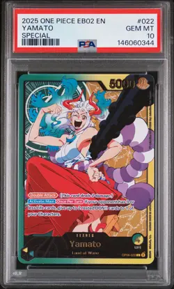 2025 ONE PIECE EB02-EXTRA BOOSTER -ANIME 25TH COLL- SPECIAL #022 YAMATO PSA 10 - Image 1