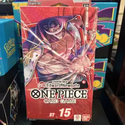 ONE PIECE TCG Edward Newgate (RED) STARTER DECK (ST-15) Open Box No PRB Pack! - Image 1
