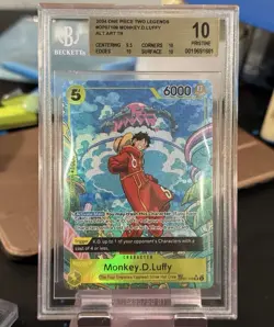 2024 One Piece OP08-Two Legends Monkey D. Luffy #109 Treasure Rare BGS 10 ENG - Image 1