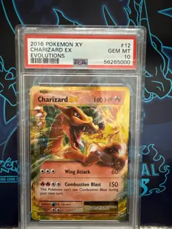 Pokemon TCG Charizard EX XY Evolutions Holo Rare Card 12/108 PSA 10 Gem Mint - Image 1